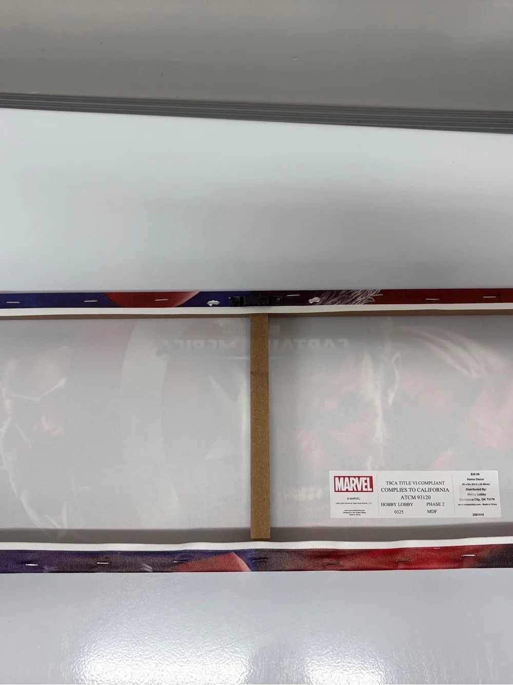 Marvel Captain America & Red Hulk Split-Image Wall Art in Red, Blue, Silver